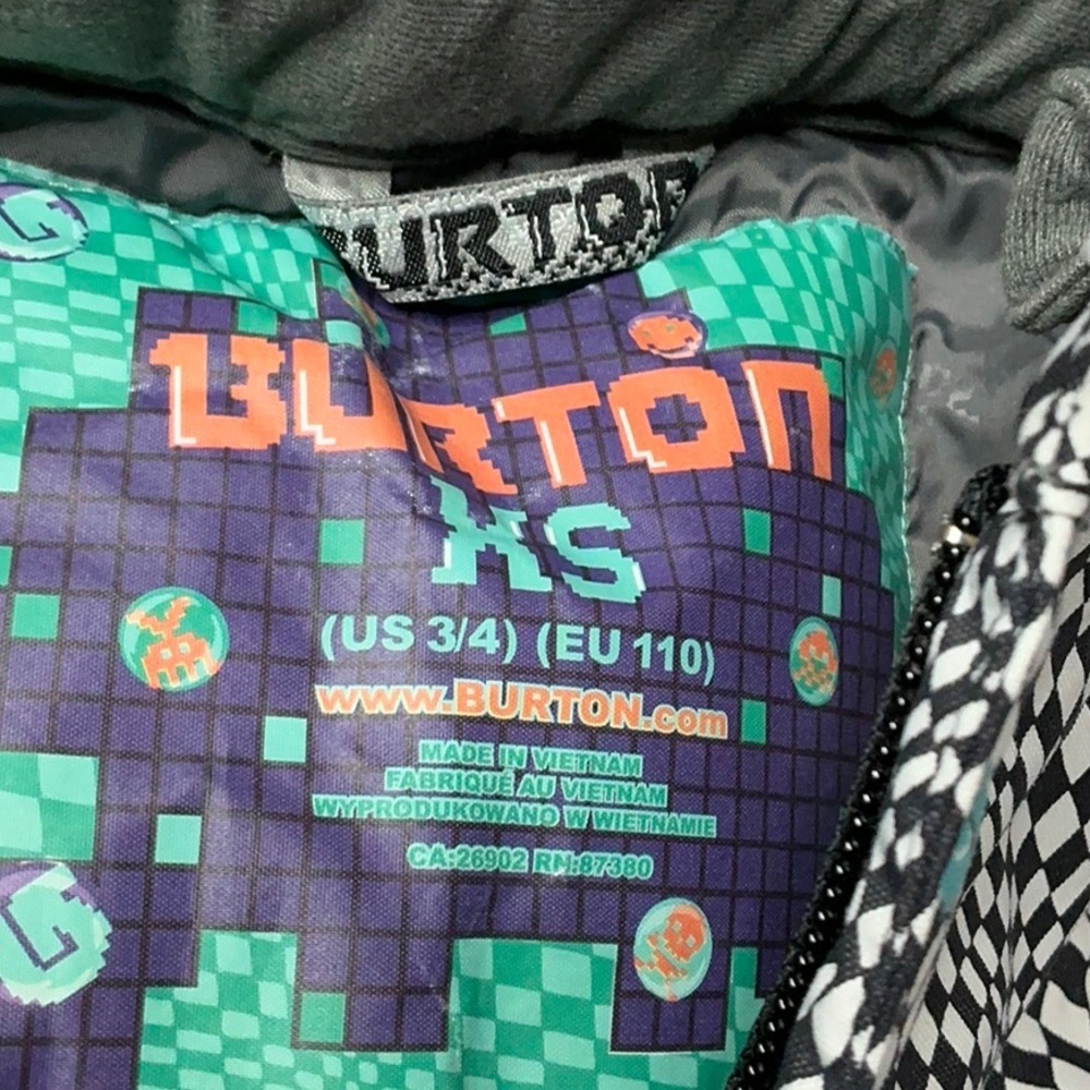Burton Dryride snowboard ski pants featuring geometric pixel pattern - Picture 2 of 11
